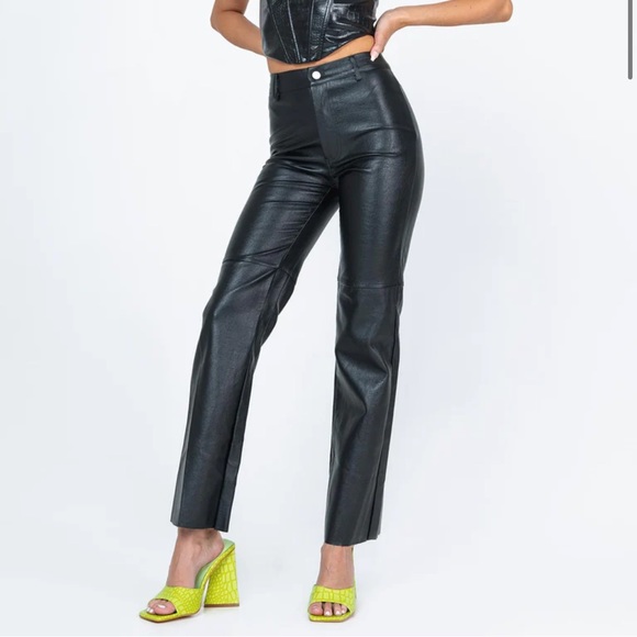 Princess Polly Pants & Jumpsuits Princess Polly Leather Pants